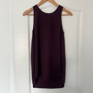 Wilfred tank top, size small, plum
